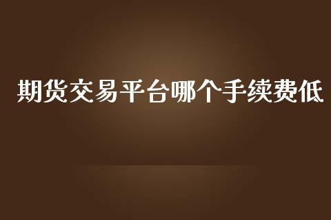 期货交易平台哪个手续费低_https://cj006.lansai.wang_财经新闻_第1张