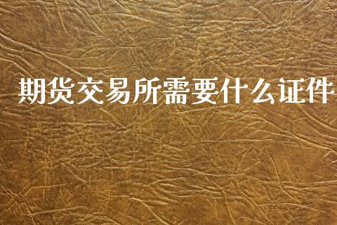 期货交易所需要什么证件_https://cj006.lansai.wang_金融监管_第1张