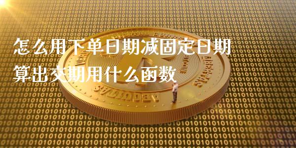 怎么用下单日期减固定日期算出交期用什么函数_https://cj006.lansai.wang_债券资讯_第1张