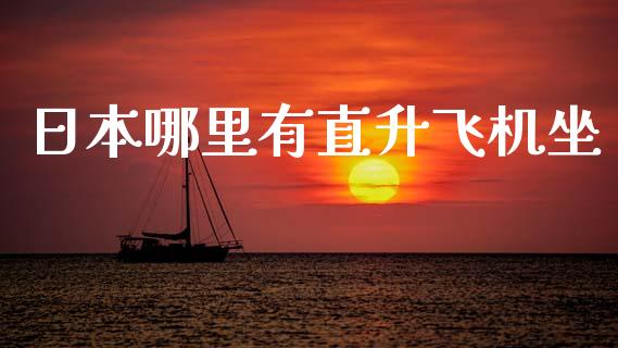 日本哪里有直升飞机坐_https://cj006.lansai.wang_外汇交易_第1张