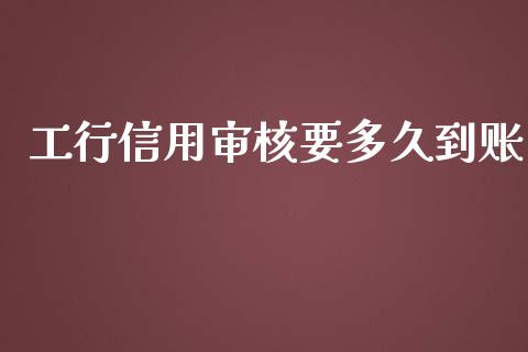 工行信用审核要多久到账_https://cj006.lansai.wang_全球市场_第1张