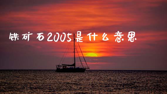 铁矿石2005是什么意思_https://cj006.lansai.wang_金融监管_第1张