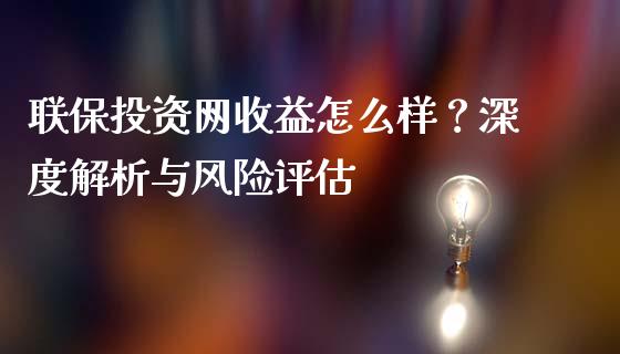 联保投资网收益怎么样？深度解析与风险评估_https://cj006.lansai.wang_全球市场_第1张